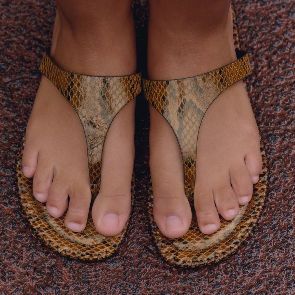NEW! Zara Snake Print Women's Sandals Size 38 or 7.5 (US) - Picture 2 of 8